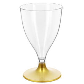 Verre Réutilisable PS Eau/Vin Pied Or 200ml 2P (48 Utés)