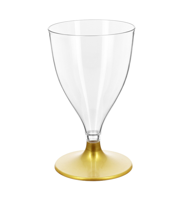 Verre Réutilisable PS Eau/Vin Pied Or 200ml 2P (6 Utés) Verre Réutilisable PS Eau/Vin Pied Or 200ml 2P (6 Utés)