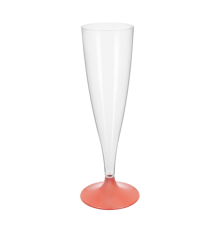Flûte Champagne Plastique Pied Pêche Perlé 140ml 2P (20 Utés) Flûte Champagne Plastique Pied Pêche Perlé 140ml 2P (20 Utés)