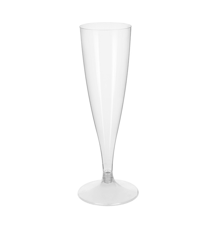 Flûte Champagne Plastique Pied Transparent 140ml 2P (20 Utés) Flûte Champagne Plastique Pied Transparent 140ml 2P (20 Utés)