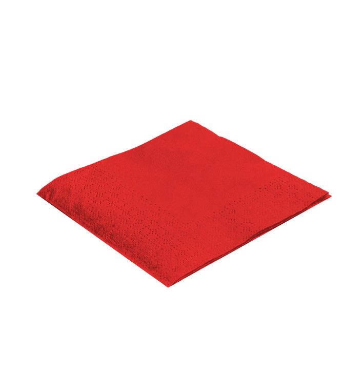Serviette Papier à Cocktail 20x20 Rouge (100 Utés) Serviette Papier à Cocktail 20x20 Rouge (100 Utés)