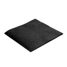 Serviette Papier à Cocktail  20x20cm Noire (6.000 Unités)