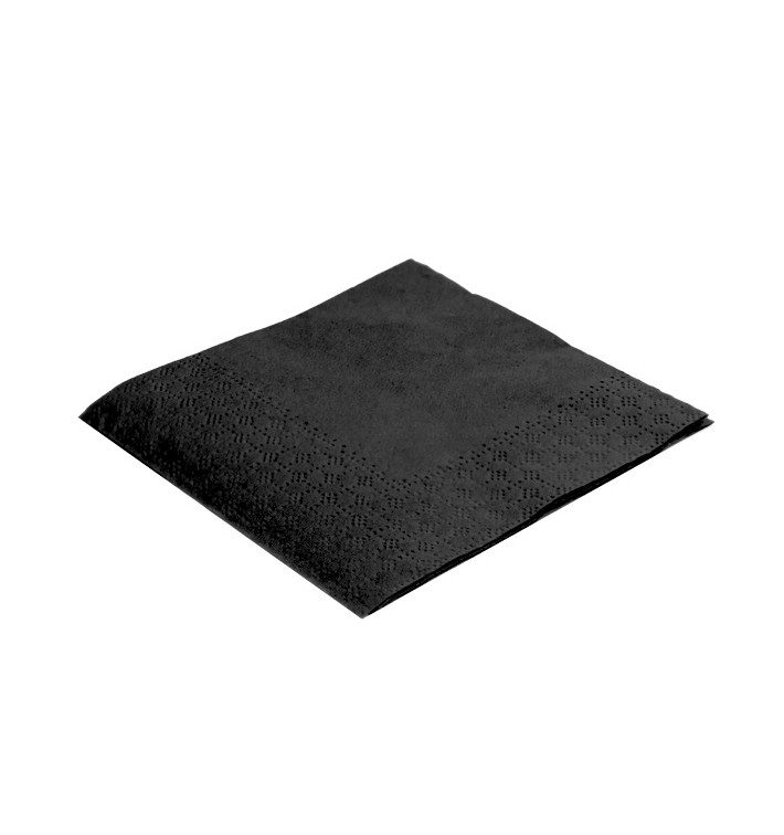 Serviette Papier à Cocktail 20x20cm Noire (100 Unités) Serviette Papier à Cocktail 20x20cm Noire (100 Unités)