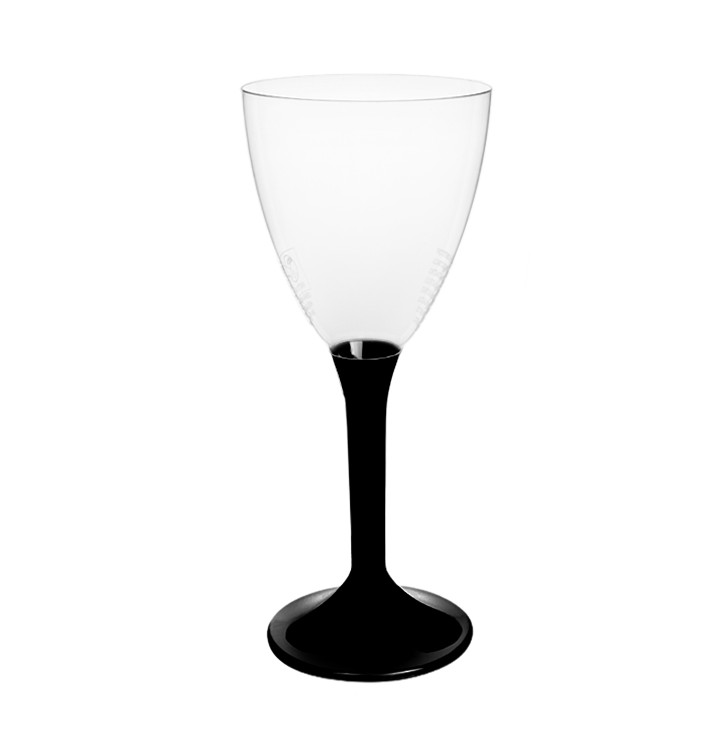 Verre Plastique Vin Pied Noir 180ml 2P (200 Utés) Verre Plastique Vin Pied Noir 180ml 2P (200 Utés)
