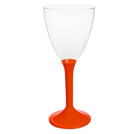 Verre Plastique Vin Pied Rouge 180ml 2P (200 Utés)