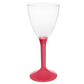 Verre Plastique Vin Pied Coral 180ml 2P (200 Utés)