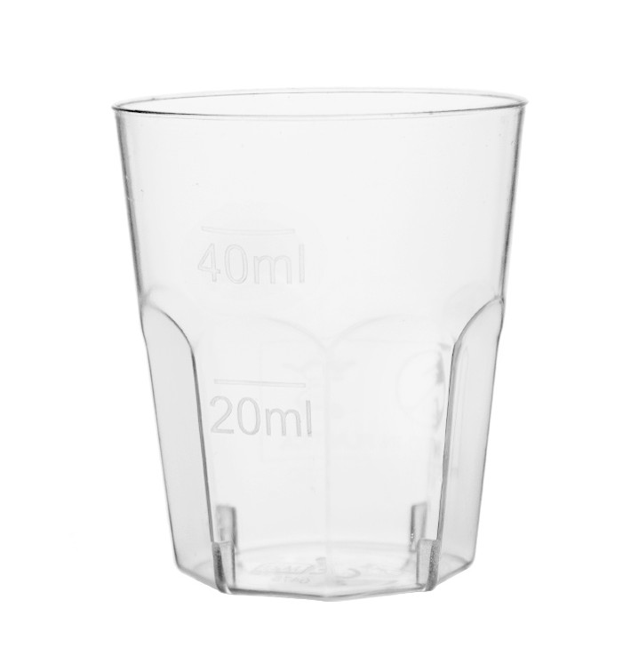 Verre Plastique à Shot Transp. PS Ø45mm 50ml (1000 Utés) Verre Plastique à Shot Transp. PS Ø45mm 50ml (1000 Utés)