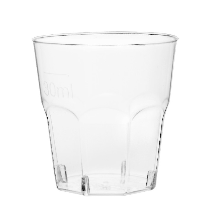 Verre Plastique à Shot Transp. PS Ø40mm 30ml (50 Utés)