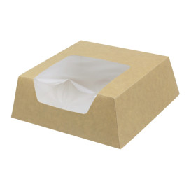 Boîte en Carton Kraft avec Fenêtre 140x140x50mm (250 Utés)