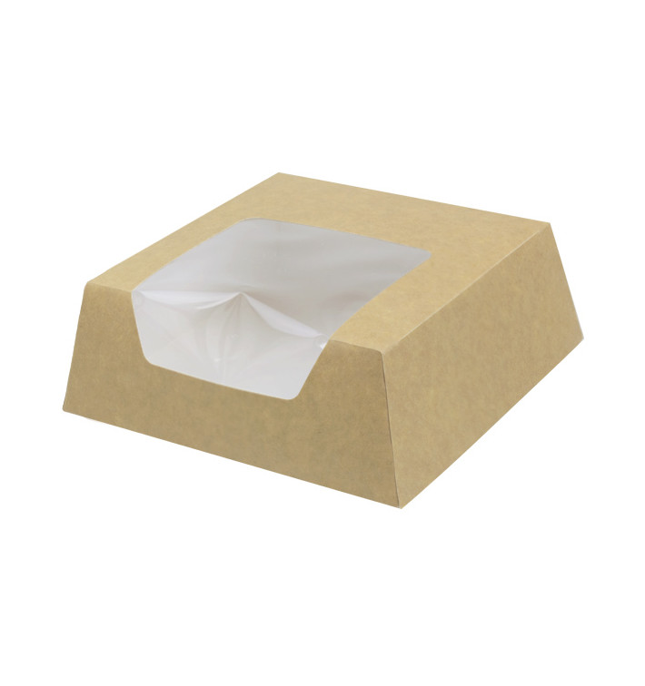 Boîte en Carton Kraft avec Fenêtre 140x140x50mm (250 Utés) Boîte en Carton Kraft avec Fenêtre 140x140x50mm (250 Utés)