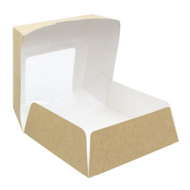 Boîte en Carton Kraft avec Fenêtre 140x140x50mm (250 Utés)