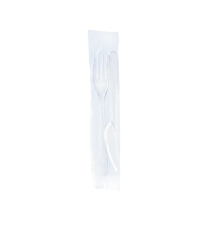 Kit Couverts Magnum: Fourchette et Couteau Transparent Kit Couverts Magnum: Fourchette et Couteau Transparent