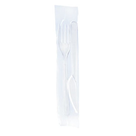 Kit Couverts Magnum: Fourchette et Couteau Transparent