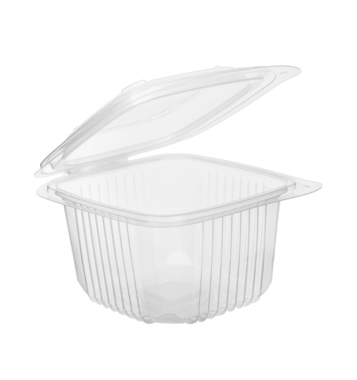 Boîte avec charnière PP Transparent 375ml 123x114mm (50 Utés) Boîte avec charnière PP Transparent 375ml 123x114mm (50 Utés)