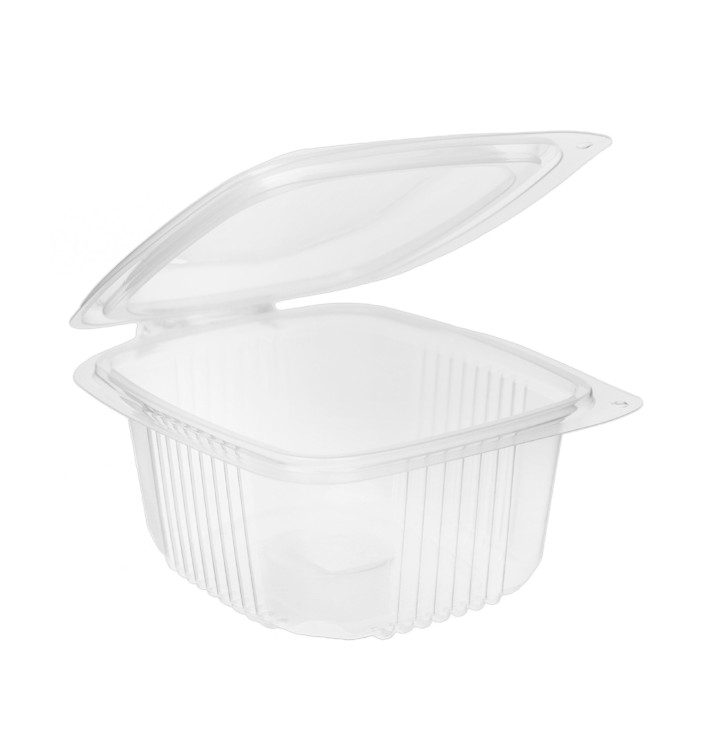 Boîte avec charnière PP Transparent 500ml 142x123mm (50 Utés) Boîte avec charnière PP Transparent 500ml 142x123mm (50 Utés)