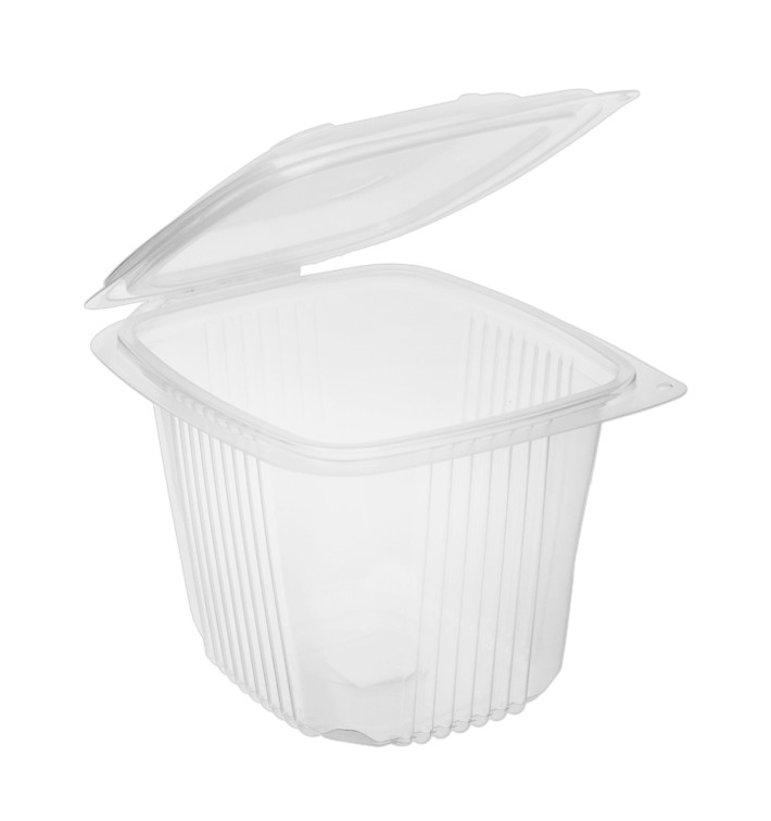 Boîte avec charnière PP Transparent 750ml 142x123mm (600 Utés)