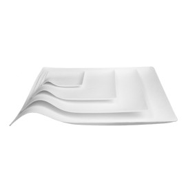 Assiette Wasara Biodégradable Kaku XL 246x246x40 mm (50 Utés)