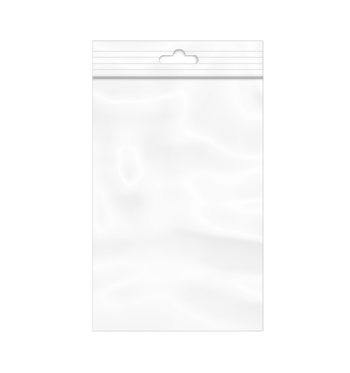 Sac en PE Fermeture Zip et Trou Européen 8x12cm G200 (100 Utés) Sac en PE Fermeture Zip et Trou Européen 8x12cm G200 (100 Utés)