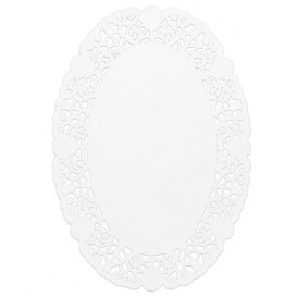 Dentelle en papier blanc Ovale 18x25cm (250 Unités)