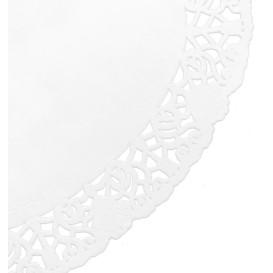 Dentelle en papier blanc Ovale 18x25cm (250 Unités)