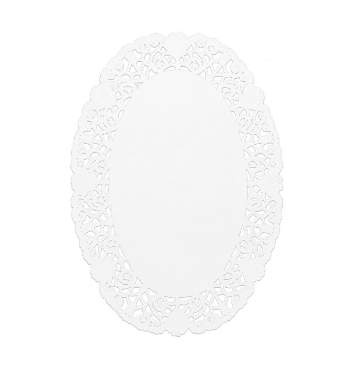 Dentelle en papier blanc Ovale 18x25cm (2000 Unités) Dentelle en papier blanc Ovale 18x25cm (2000 Unités)
