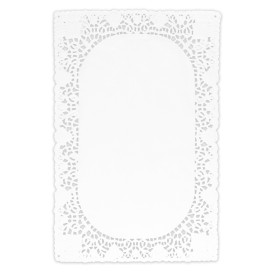 Dentelle en papier Rectangulaire Blanc 20x30cm (2.000 Utés)