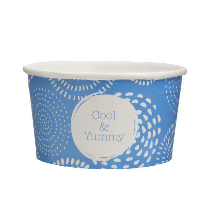 Pot à glace en carton 6oz/175 ml "Cool&Yummy" (50 Unités) Pot à glace en carton 6oz/175 ml "Cool&Yummy" (50 Unités)