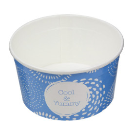 Pot à glace en carton  6oz/175 ml "Cool&Yummy" (50 Unités)