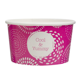 Pot à glace en carton 6,5oz/195ml "Cool&Yummy" (45 Unités)