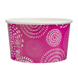 Pot à glace en carton 6,5oz/195ml "Cool&Yummy" (45 Unités)