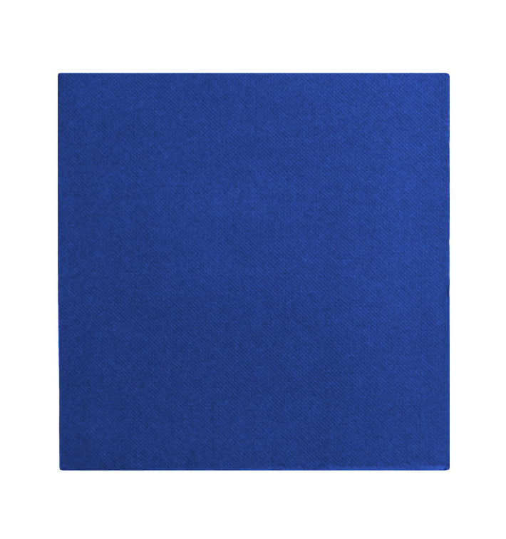 Serviette Papier Bleu 2E Molletonnée 33x33cm (50 Unités)