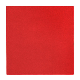 Serviette Papier Rouge 2E Molletonnée 33x33cm (50 Unités)