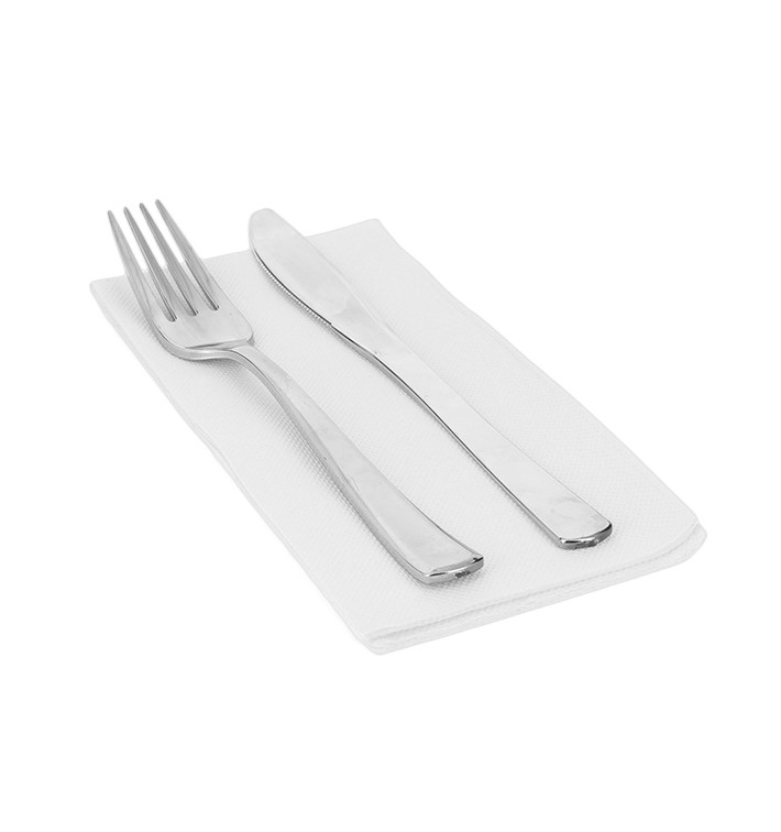 Serviette Papier Molletonnée 1/8 40x40 Blanc (50 Unités) Serviette Papier Molletonnée 1/8 40x40 Blanc (50 Unités)