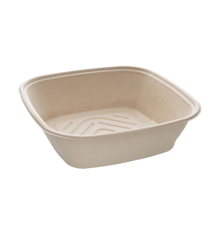 Bol Canne à Sucre Carré Naturel 7000ml 36cm (25 Utés) Bol Canne à Sucre Carré Naturel 7000ml 36cm (25 Utés)