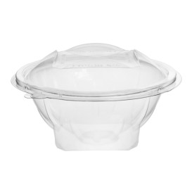 Saladier Rond avec charnière APET Transparent 500ml Ø156mm (50 Utés)