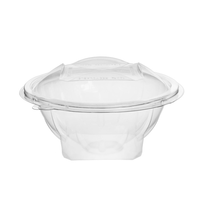 Saladier Rond avec charnière APET Transparent 500ml Ø156mm (300 Utés) Saladier Rond avec charnière APET Transparent 500ml Ø156mm (300 Utés)