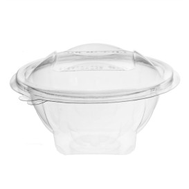 Saladier Rond avec charnière APET Transparent 250ml Ø120mm (60 Utés)