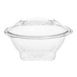 Saladier Rond avec charnière APET Transparent 1000ml Ø186mm (20 Utés)