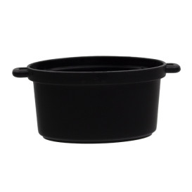 Verrine cocotte Noir avec Couvercle 7,5x6,5cm 60ml (10 Utés)