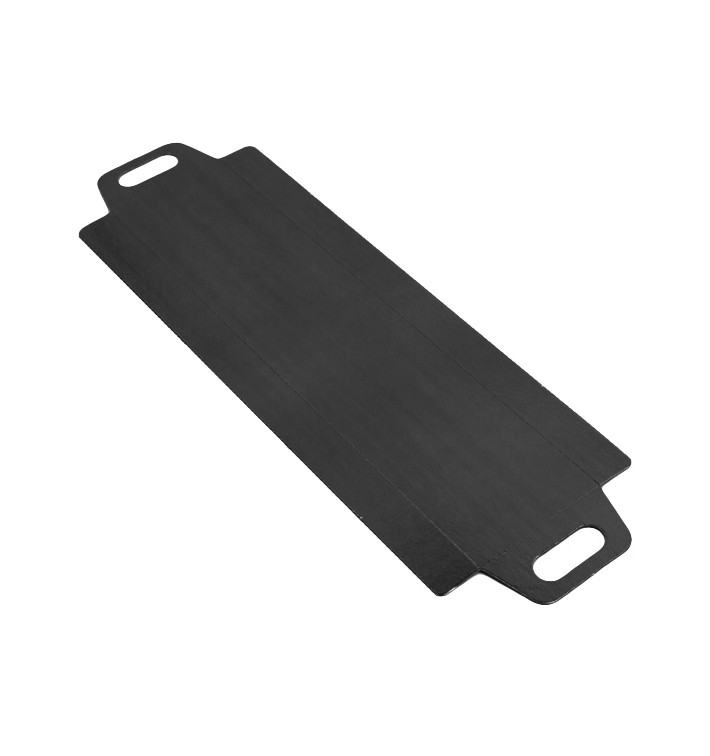 Plateau Rectangle Carton Noir Poignées 32x7,5 cm (800 Utés) Plateau Rectangle Carton Noir Poignées 32x7,5 cm (800 Utés)