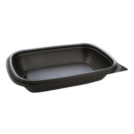 Barquette Plastique PP Noir 375ml 20x13x4cm 375ml (50 Utés)