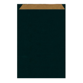 Sac Papier Kraft Noir 26+9x38cm 