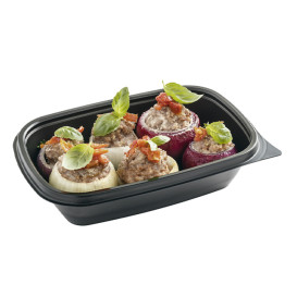 Barquette Plastique PP Noir 500ml 20x13x5cm 500ml (300 Utés)