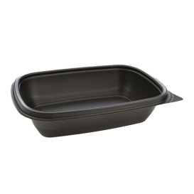 Barquette Plastique PP Noir 500ml 20x13x5cm 500ml (50 Utés)