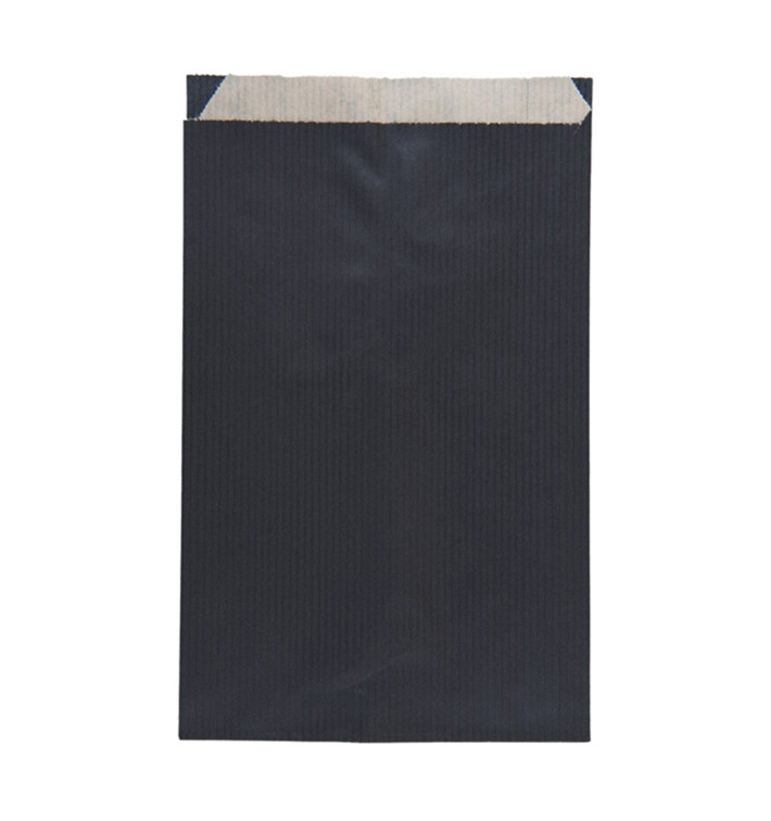 Sac Papier Kraft Noir 12+5x18cm Sac Papier Kraft Noir 12+5x18cm