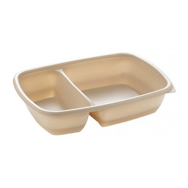 Barquette Plastique PP 2C Crème 900ml 23x16,5x5cm (300 Utés)