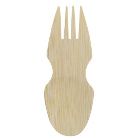 Fourchette Spork Bambou Degustation 9cm (240 Utés)