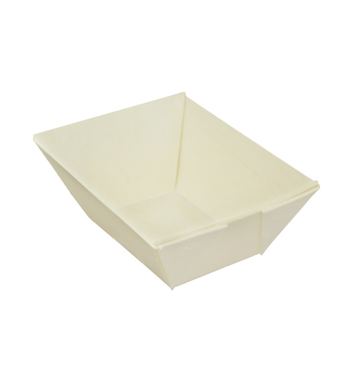 Barquette en Bois 90ml 8,7x6,3cm (24 Uds) Barquette en Bois 90ml 8,7x6,3cm (24 Uds)