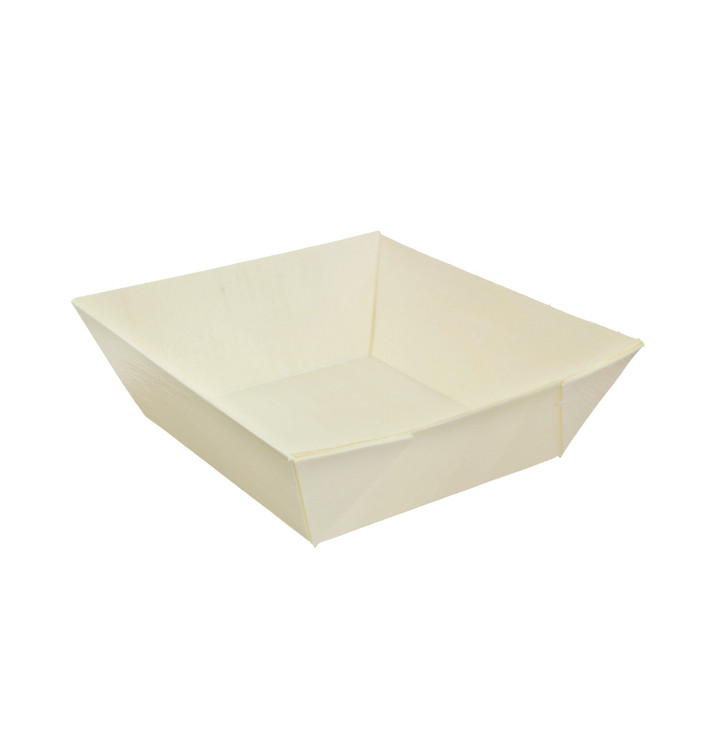 Barquette en Bois 480ml 14,5x12x5cm (12 Uds) Barquette en Bois 480ml 14,5x12x5cm (12 Uds)
