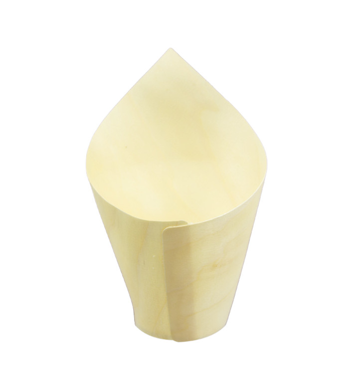 Cône en Bois Dégustation 11cm (1.000 Utés) Cône en Bois Dégustation 11cm (1.000 Utés)